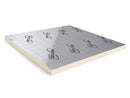 Packung PIR Gefälle 80-90mm (Rd 4,30 m²,K/W) Recticel Silver -  Aluminium Beschichtigung-gerade Kanten - 1200x1200mm